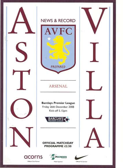 Aston Villa FC v Arsenal FC